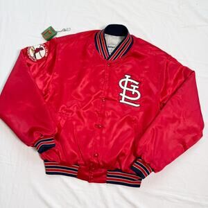 Vintage 80's St Louis Cardinals Satin Swingster Bomber Jacket - L